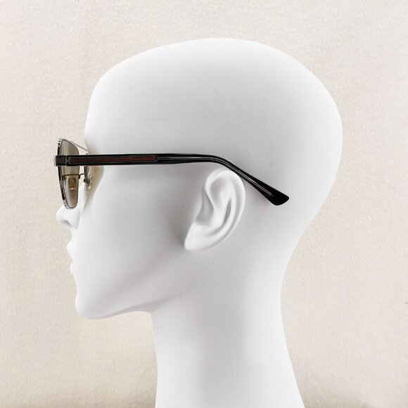 Gucci GG0529 Squared Aviator Sunglasses Silver Brown OS - Picture 12 of 16